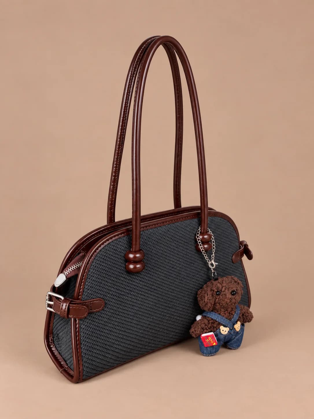 Teddy Charm Bag - Bordo