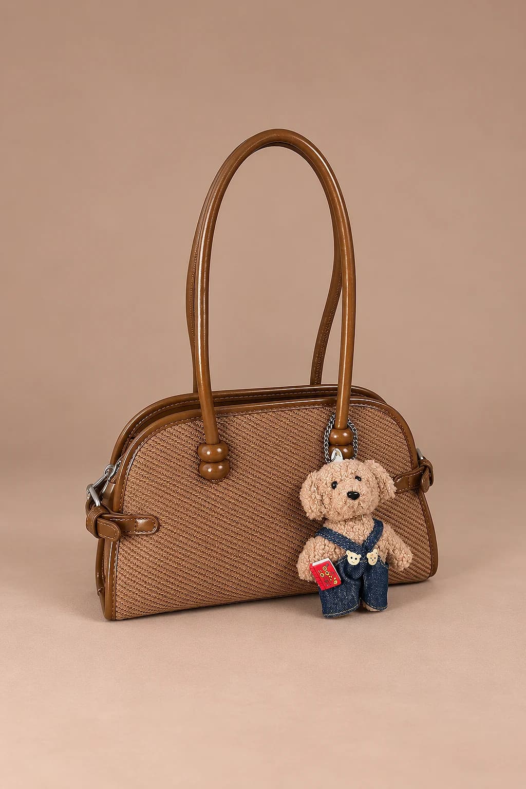 Teddy Charm Bag - Taba