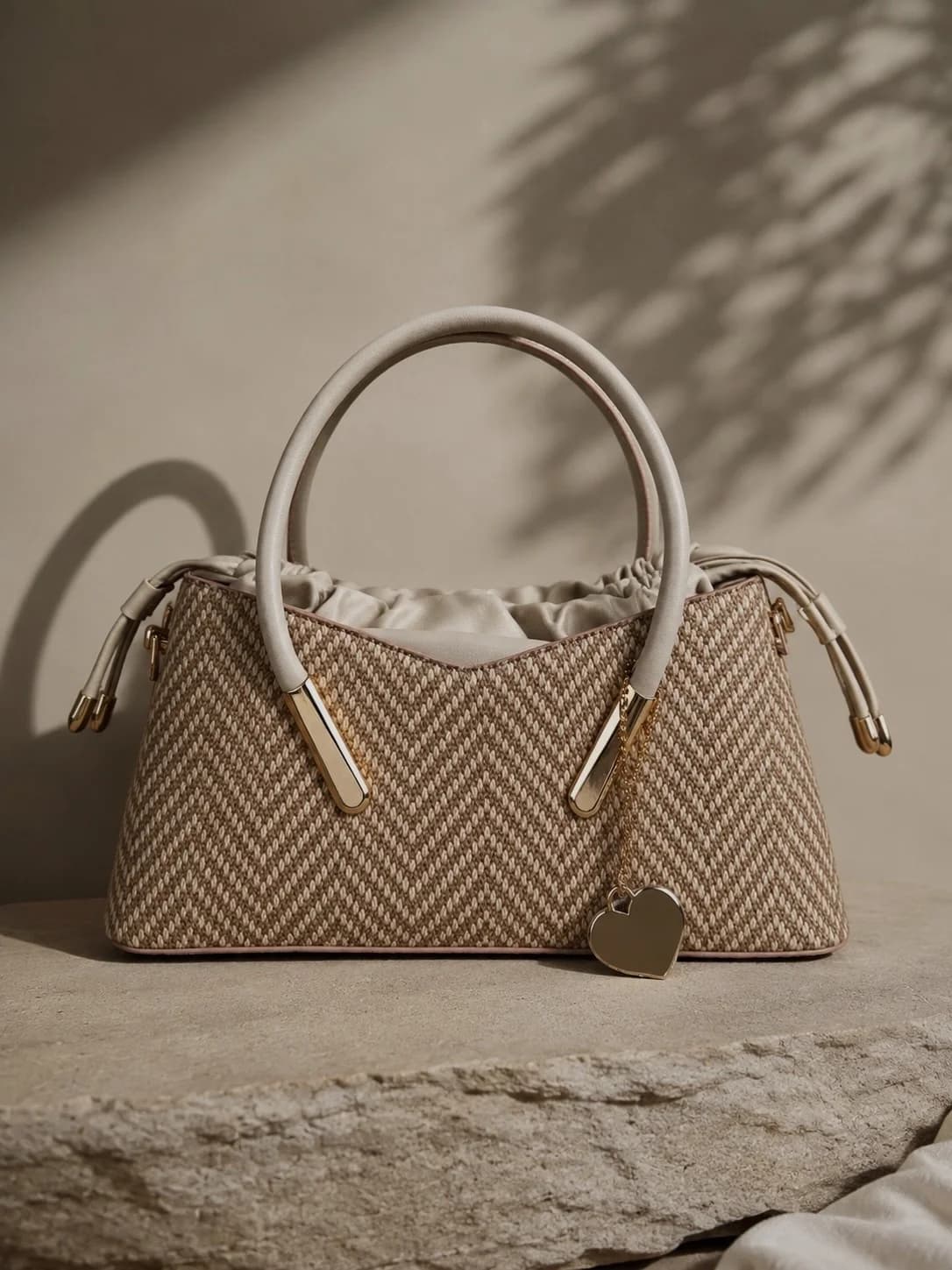 Textured Bag - Bej